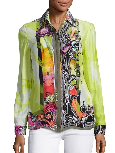 versace blouse womens|versace tops ladies.